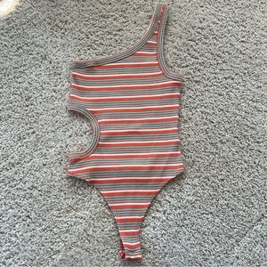 Wild Fable One Shoulder with Cut Out Bodysuit